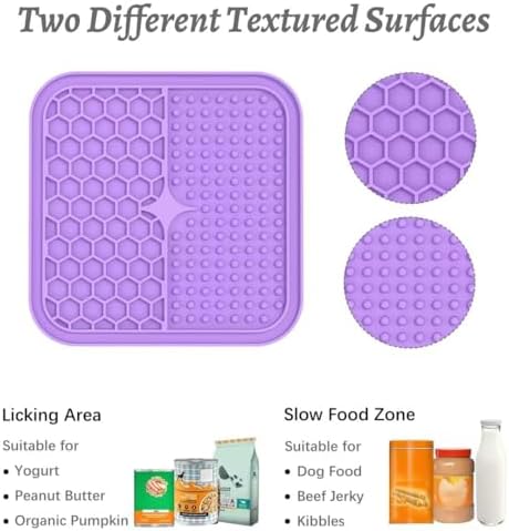 MateeyLife 2PCS Small Lick Mat for Dogs and Cats, Licking Mats for Dog Anxiety - Image 2