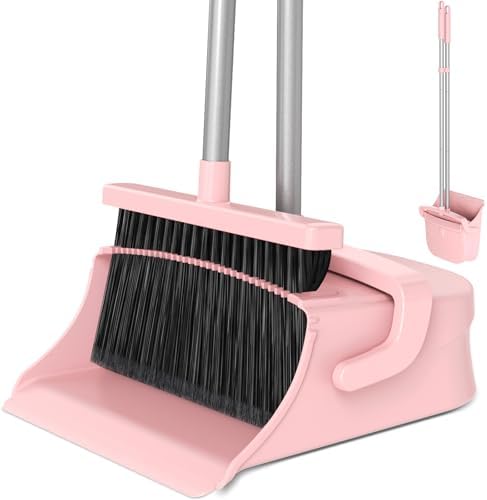 Broom with Dustpan Set for Pet Hair & Dust Cleanup by Unknown