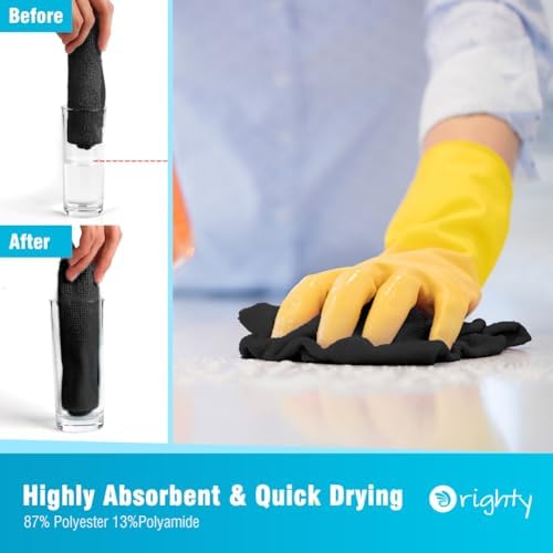 Orighty Microfiber Cleaning Cloth Bulk, 150 Pack Shop Towels 12x12in - Image 3