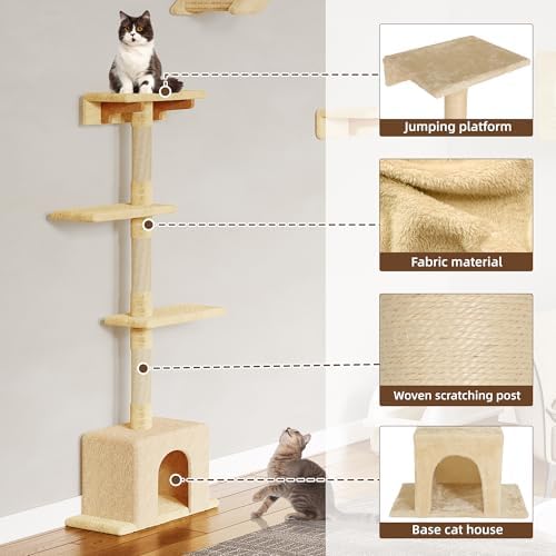 Cat Wall Furniture, 26 in 1 Cat Shelves w/Cat Tree - Image 3
