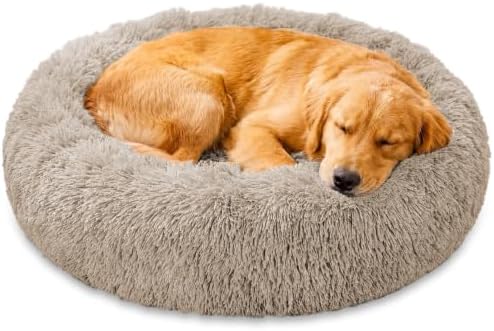 JOLLYVOGUE Washable Dog Beds Large Sized Dog, 36 Inch Donut Large Dog Bed by JOLLYVOGUE