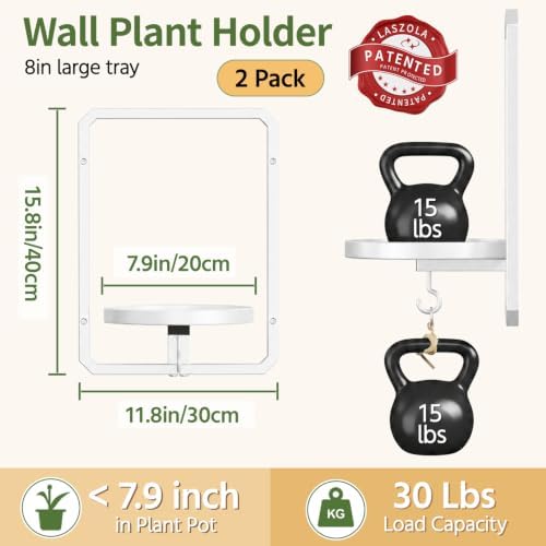 LASZOLA Plant Picture Frame Holder Shelf Wall Window Indoor - Image 2