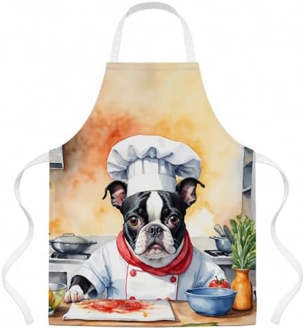 Caroline's Treasures Boston Terrier The Chef Apron Cooking Kitchen Server by CarolinesTreasures