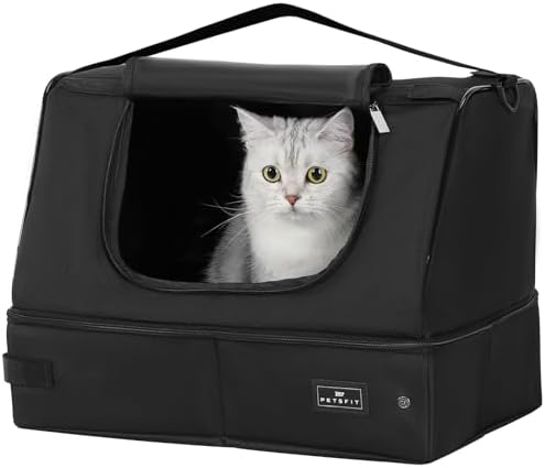 PETSFIT Portable Travel Cat Litter Box by Petsfit
