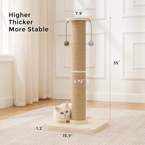 ZOMISIA 35'' Tall Cat Scratching Post - Image 4