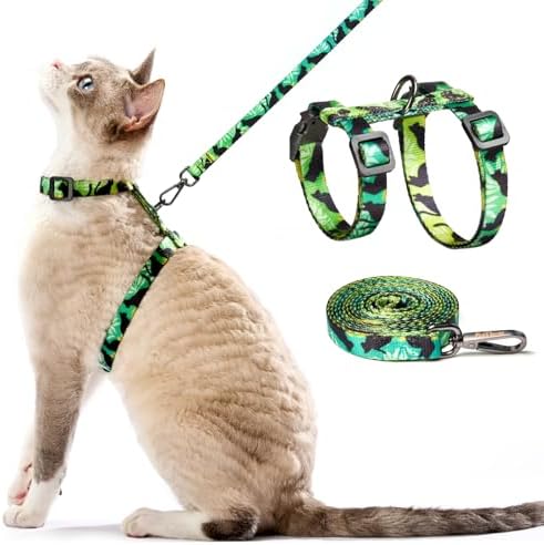 PetThem Adjustable Cat Harness and Leash Set Escape Proof by PetThem