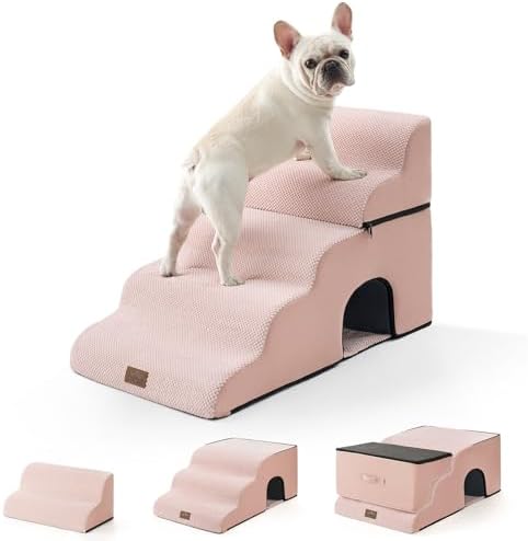COZY KISS Extra Wide Small Dog Stairs by COZYKISS
