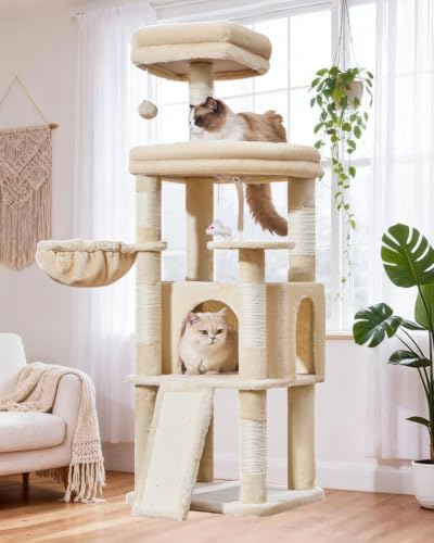 Taoqimiao Sturdy Cat Tree, Cat Tower by Taoqimiao