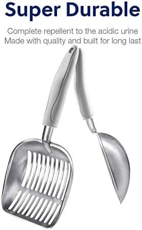 WePet Cat Litter Scoop, Aluminum Alloy Sifter, Kitty Metal Scooper, Deep Shovel - Image 5