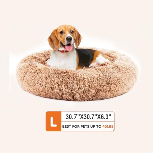 NEWBULIG 30.7x30.7 Inch Donut Dog Bed - Image 5