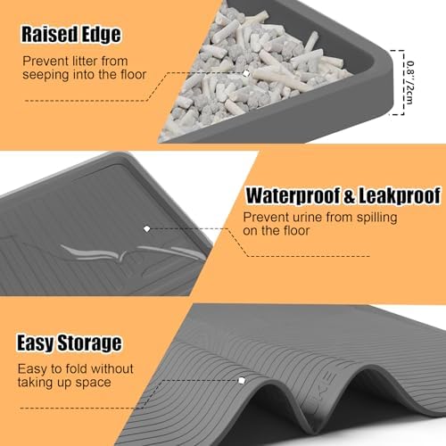 Silicone Cat Litter Mat 50" x 36" Cat Mat - Image 6