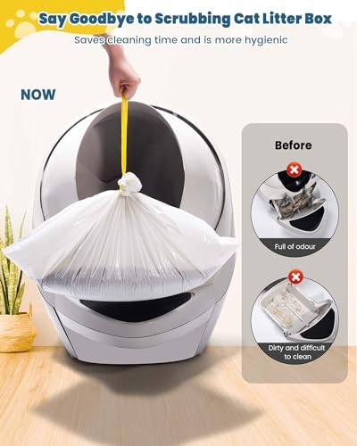 KONE Cat Litter Bags for Robot 3/4, 2 mil Thickened Drawstring Waste Drawer - Image 3