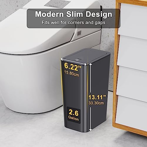 N. NETDOT 3 Pack 10L / 2.6 Gallon Small Trash Can - Image 2