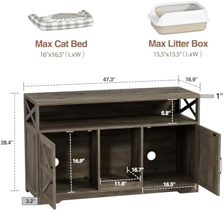 Halitaa Cat Litter Box Enclosure - Image 2