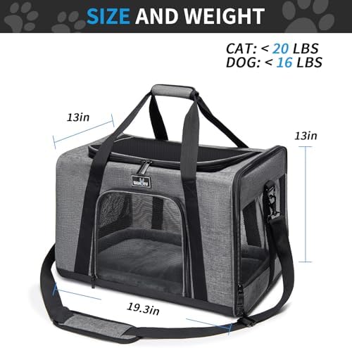 Wakytu Cat Carrier Soft for Medium or Large Cats for Car Travel Camping - Image 3