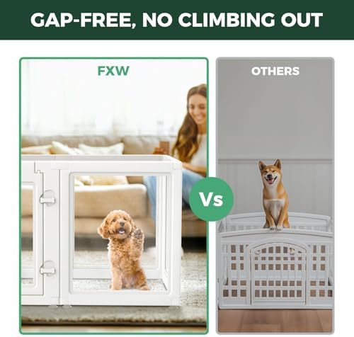 FXW AuraSpace Clear Acrylic Indoor Dog Playpen, 6 Panels - Image 2