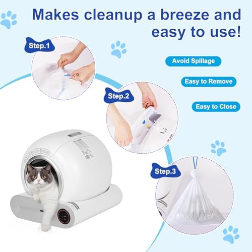 Cat Litter Bags 100 Pack, Thickened cat litter box liners, Leakproof Poop Bags - Image 6