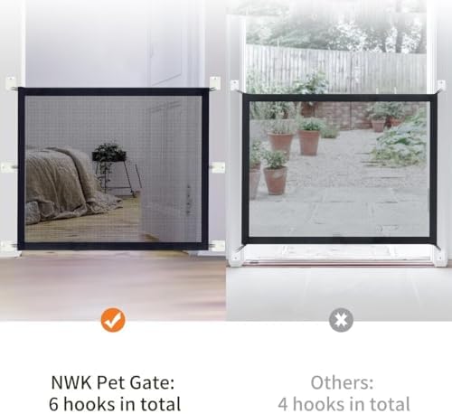 NWK 2Pcs Dog Gate for Stairs and Doorways 38''X30'', 30’’ Tall - Image 3