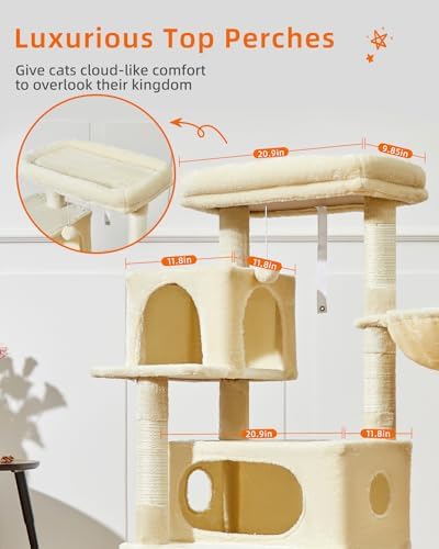 Taoqimiao Cat Tree, 49In Cat Tower - Image 7