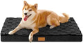 Patas Lague Orthopedic Dog Bed Washable Pet Crate Mat 30''X20'' Black by PatasLague