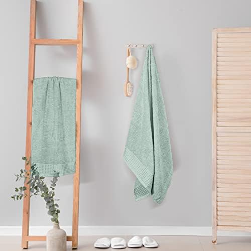 GLAMBURG 100% Cotton 2 Pack Oversized Bath Towel Set 28x55 Inches, Ultra Soft - Image 4