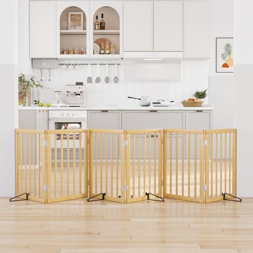Extra Wide Dog Gates for Doorways, Bamboo Dog Gates for the House Stairs - Image 2