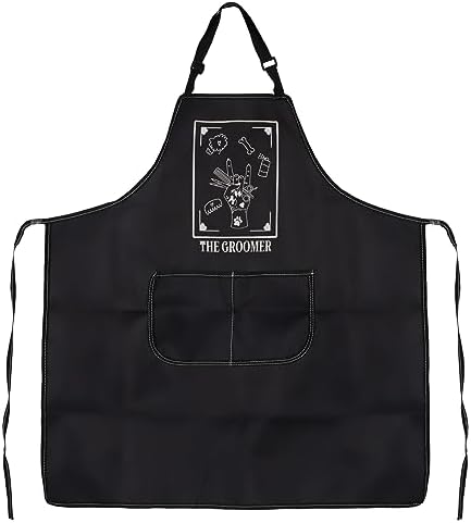 JXGZSO Pet Grooming Apron Dog Groomer Apron The Groomer Sign Apron Dog Stylist by JXGZSO