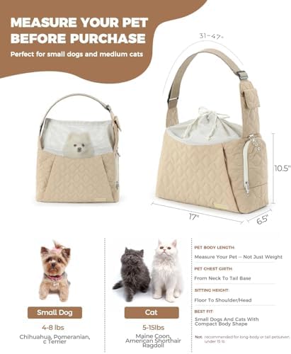 JourCraf Dog Carrier Sling for Small Dogs, Front Cat Sling & Cats Up to 15 lbs - Image 2