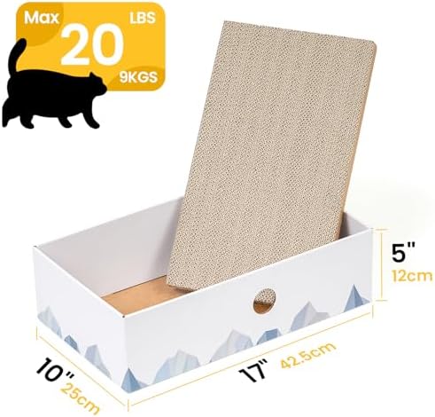 Conlun Cat Scratcher Box, Cardboard Pad, Bed - Image 4