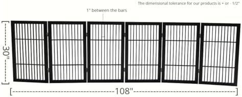 Urnporium Pet Dog Gate Freestanding, Strong Durable Folding Wooden Fence - Image 3