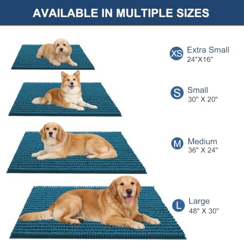 OLANLY Dog Door Mat for Muddy Paws 30x20, Ultra-Absorbent Chenille Mud Mat - Image 2