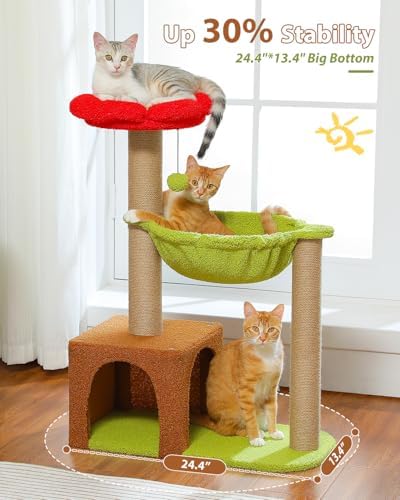 MUTTROS 35" Flower Cat Tree for Kittens - Image 3