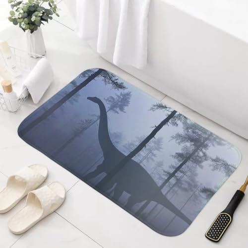 Sanzugh Dinosaur Bath Mat Rug for Bathroom, Jurassic Raptor Animals Dino Kids by Sanzugh