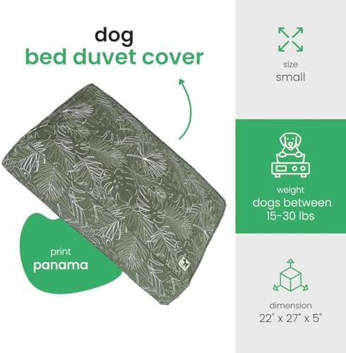 Molly Mutt Panama Dog Bed Duvet Cover, 100% Cotton Canvas Cover - Image 2