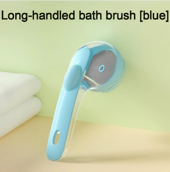 Pet Bath Brush with Shampoo Dispenser, Silicone Bristles, Ergonomic Handle - Image 2