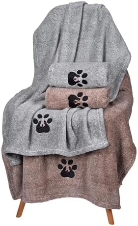 Dogvingpk Dog Towels for Drying Dogs 4 Pack by Dogvingpk