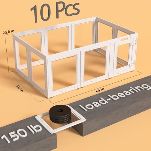 Clear Acrylic Dog Playpen with Door, 23.6" Puppy Playpen, Easy Assemble Pet - Image 4
