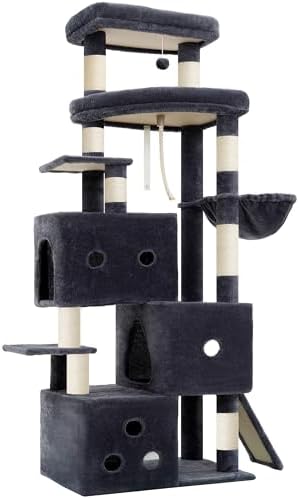 Heybly Cat Tree, 74-Inch Streamlined Cat Tower - Image 4