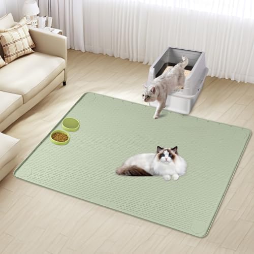 Silicone Cat Litter Mat for Litter Box 57”x40” Large Cat Mat - Image 7