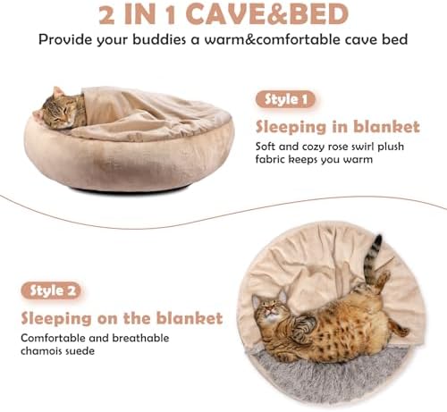 JOEJOY Dog Beds for Small Medium Dogs, Cozy Cuddler Luxury Puppy Pet Bed - Image 4