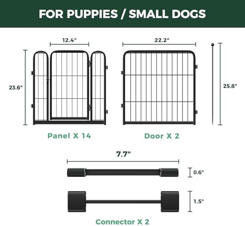 FXW Rollick Dog Playpen with Divider Connectors, 16 Panels - Image 6