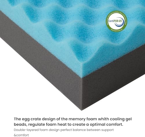 Orthopedic Memory Foam Dog Bed for Large Dogs, Cooling Gel Dog Crate Mat - Image 4