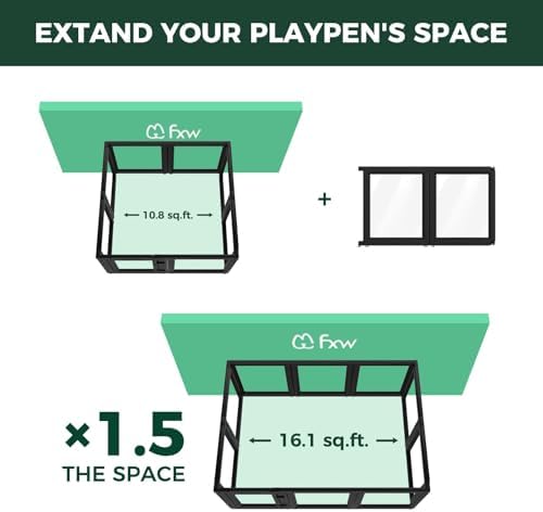 FXW AuraSpace Clear Acrylic Indoor Dog Playpen, 2 Panels - Image 3