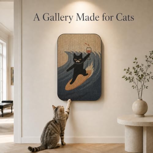 Cat Wall Scratcher, Art Cat Scratching Board - Image 6
