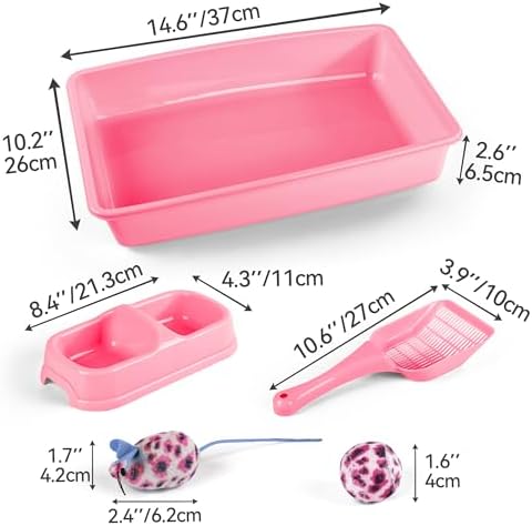 PAWISE Cat Litter Box Set, Small Kitten Starter Kit, Includes Litter Box - Image 3