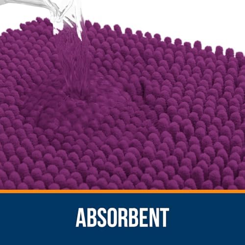 OLANLY Large Bathroom Rugs 47x32, Extra Soft Absorbent Chenille Bath Rugs - Image 4