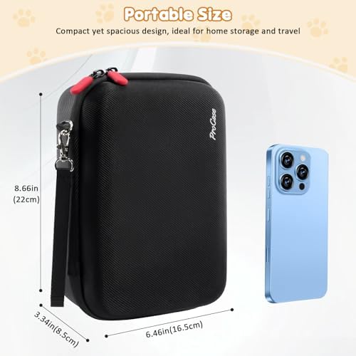 ProCase Hard Pet Grooming Tool Storage Case -Black - Image 5
