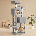 Feandrea Cat Tree, 59.5-Inch Tall Cat Tower, Light Gray by FeandreabySONGMICSHOME