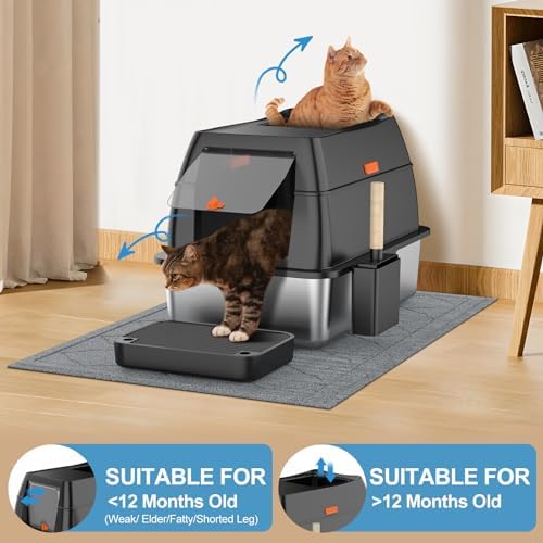Lobeve Extra Large Stainless Steel Litter Box - Image 5