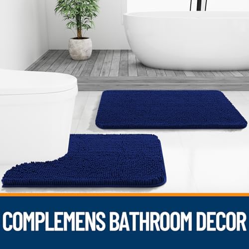OLANLY Large Bathroom Rugs 44x32, Extra Soft Absorbent Chenille Bath Rugs - Image 7